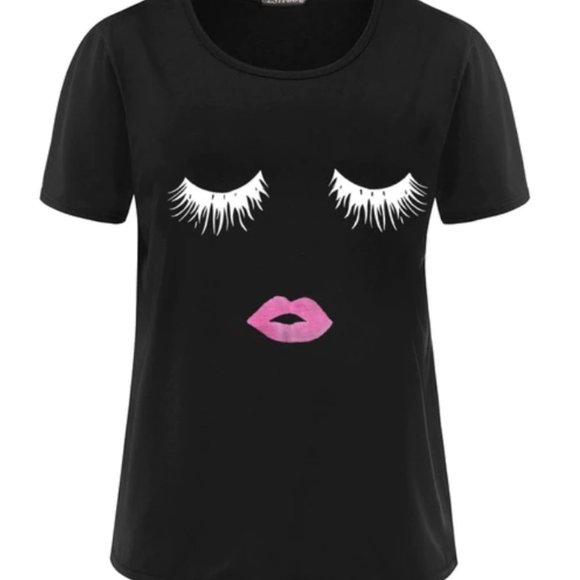 โจHPโจEyelashes and Lips T-Shirt - Picture 3 of 5